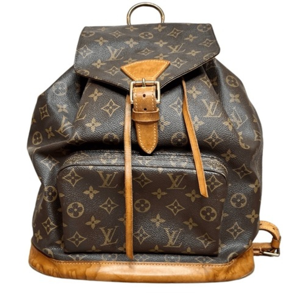 Louis Vuitton Montsouris LARGE 14" High Backpack Unisex Monogram Canvas COA
